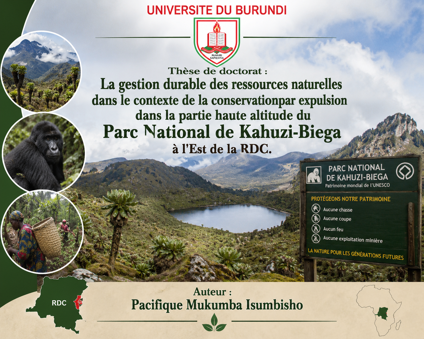 La gestion durable des ressources naturelles dans le contexte de la conservationpar expulsion dans la partie haute altitude du Parc National de Kahuzi-Biegaà l'Est de la RDC